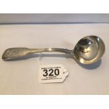 GEORGE III HALLMARKED SILVER FIDDLE & SHELL PATTERN SAUCE LADLE, WILLIAM ELEY & WILLIAM FEARN
