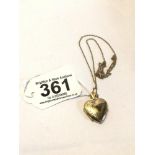 HALLMARKED 9CT GOLD LOCKET & CHAIN, 4G