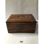VICTORIAN ROSEWOOD WRITING SLOPE A/F