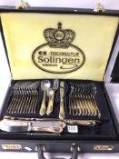 CASED CANTEEN OF CUTLERY BY SOLINGEN OF GERMANY
