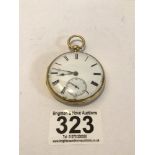 HALLMARKED 18CT GOLD CASED POCKET WATCH, H.W (HARRIS)