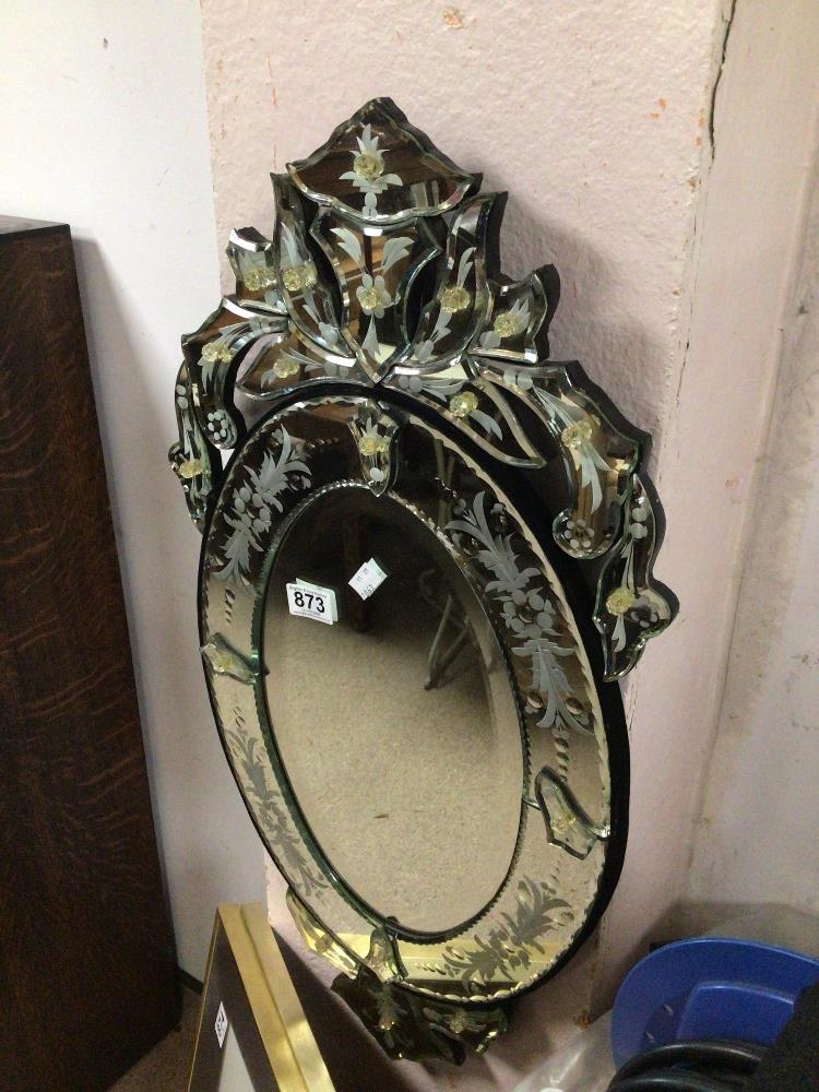 VINTAGE VENETIAN MIRROR, 80 X 39CM