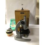 VINTAGE CHINESE MICROSCOPE (BIOMICROSCOPE XSP-12) WITH ACCESSORIES