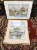 JESS WHITE, WATERCOLOUR, M.P. GREENWOOD, WATERCOLOUR BOTH FRAMED AND GLAZED, THE LARGEST 71 X 53CM