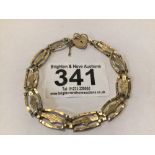 HALLMARKED 9CT GOLD LADIES GATE BRACELET 5.4G