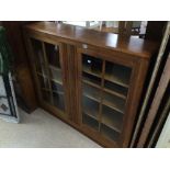 ART DECO 1930'S INGLESANT WOODEN DISPLAY FLOOR CABINET, 138 X 119CM