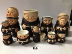 QUANTITY OF GOEBEL GERMANY MONKS, BOTTLE STOPPERS, JUGS AND MORE