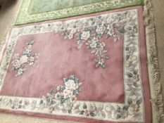 VINTAGE CHINESE WOOL RUG, 190 X 122CM