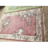 VINTAGE CHINESE WOOL RUG, 190 X 122CM