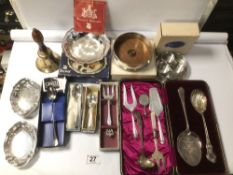 MIXED COLLECTION OF SILVER PLATED ITEMS