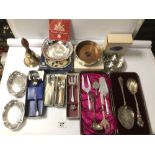MIXED COLLECTION OF SILVER PLATED ITEMS