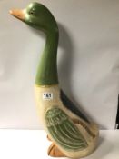 LARGE WOODEN CARVED DUCK, 57CM