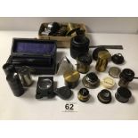 QUANTITY OF VINTAGE LENS, INCLUDES BOXED R J BECK LONDON