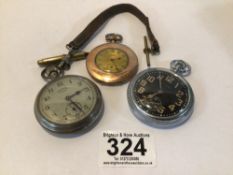 THREE VINTAGE POCKET WATCHES, UNTESTED