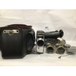 PAIR OF OPERA GLASSES WITH A ROLLS AUTOMATIC 8 CINE-CAMERA VINTAGE VIEW FINDER