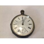 HALLMARKED SILVER GENTS POCKET WATCH A/F