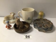 MIXED CERAMICS, VINTAGE KEN DODDS, (DIDDYMEN) CUP, WADE, AND MORE