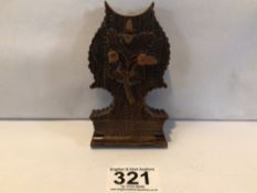 CARVED BLACK FOREST POCKET WATCH STAND, A/F