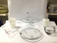 MIXED GLASS ITEMS, WEDGWOOD AND MORE