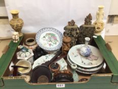 MIXED ORIENTAL ITEMS, CHINESE PORCELAIN QING DYNASTY, AND MORE