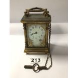 VINTAGE CARRIAGE CLOCK, A/F