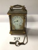 VINTAGE CARRIAGE CLOCK, A/F