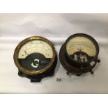 TWO VINTAGE METERS, JOHNSON AND PHILLIPS AMMETER, KEISER AND SCHMIDT GALVANOMETER