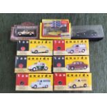 NINE BOXED DIE-CAST CARS, VANGUARD, ONLY FOOLS AND HORSES, CORONATION STREET