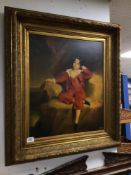 THOMAS LAWRENCE (THE RED BOY) PRINT IN AN ORNATE GILDED FRAME, 85 X 75CM