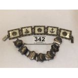 SIAMESE SILVER & NIELLO BRACELET, A/F & ONE COSTUME