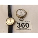TWO LADIES 9CT GOLD CASED WRISTWATCHES A/F