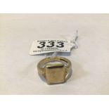 HALLMARKED 9CT GOLD SIGNET RING, 10G