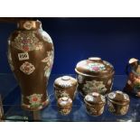 CHINESE QING DYNASTY FAMILLE ROSE BATAVIA WARE JARS A/F