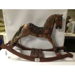 VINTAGE MINIATURE ROCKING HORSE, 39CM