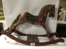 VINTAGE MINIATURE ROCKING HORSE, 39CM