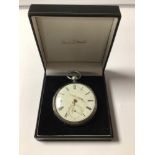 HALLMARKED SILVER GENTS POCKET WATCH A/F