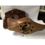 TWO VINTAGE WOODEN PROPELLERS (L756) LYNX IVABC AND STAR