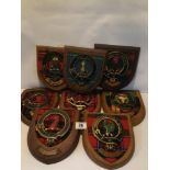 GROUP OF EIGHT SCOTTISH CREST SHIELDS