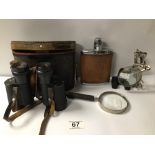 USSR BINOCULARS (KOMZ) 1976 FLASK AND MAGNIFIERS