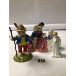 THREE ROYAL DOULTON FIGURINES 'THE BEDTIME STORY' (HN2059) LOOKING LIKE ROBIN HOOD (RB6) AND DARLING