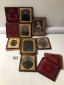 QUANTITY OF EARLY AMBROTYPE PHOTOGRAPHS