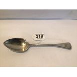 GEORGE III HALLMARKED SILVER TABLESPOON JOHN ROBERT SON II & JOHN WALTON, NEWCASTLE 1814, 23CM, 67G