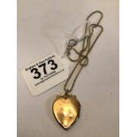 ROLLED GOLD LOCKET ON 925 SILVER GILT CHAIN