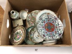 CHINESE PORCELAIN MIXED PLATES, FAMILLE ROSE AND MORE