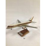 VINTAGE DESKTOP AIRPLANE BOEING 757 1/100TH SCALE (D. J. PICKERELL WAS AN ENGINE DESIGNER FOR