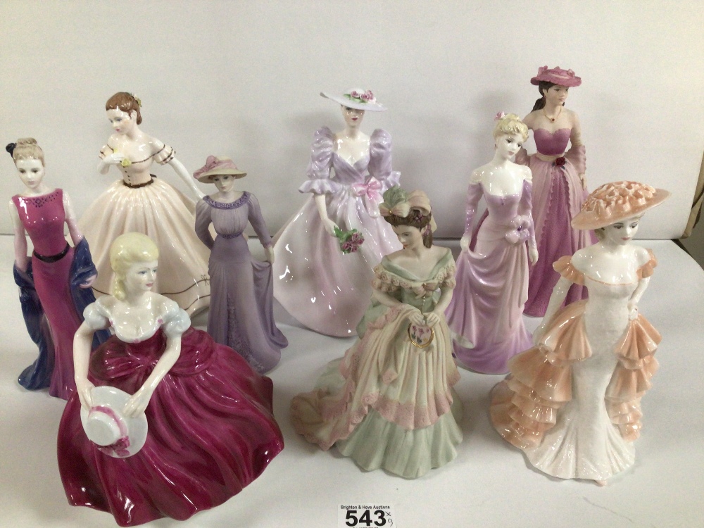 NINE COALPORT FIGURINES AMANDA, VERONICA, GERALDINE, BARBARA ANN, CAFE ROYAL, FAITH, AGE OF - Image 2 of 12