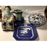 MIXED CERAMICS, VICTORIA WARE JUG AND MORE