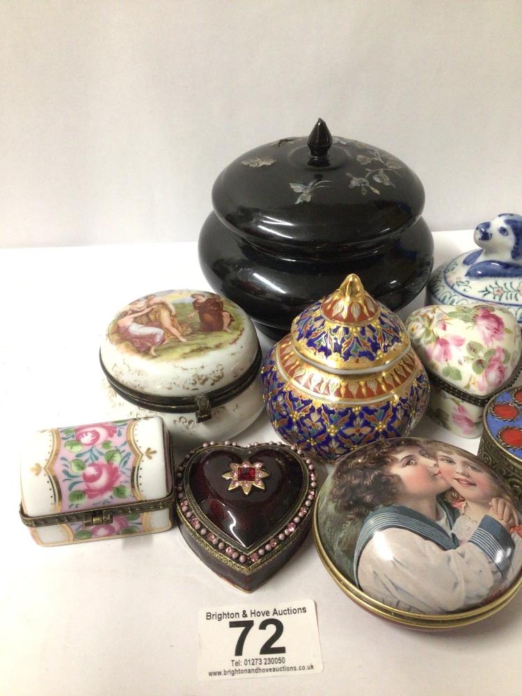 MIXED, LIDDED DISHES, PORCELAIN, METAL ALL MINIATURE - Image 4 of 4