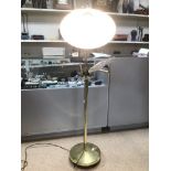 BRASS ANGLEPOISE FLOOR LAMP AND MAGNIFIER