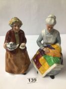 TWO ROYAL DOULTON FIGURINES ‘TEATIME’ HN2255 AND ‘EVENTIDE’ HN2814.